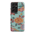 Tree Peonies & Peacocks Bingata Panel Samsung Case, Galaxy S21 Ultra / Matte