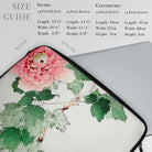 Tree Peony - Watanabe Seitei Laptop Sleeve, Laptop Sleeve Floral Watercolor Design Pink Peony Green