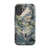 Trees in Bird Garden Iver Heath - Paul Nash Phone Case Iphone 16 Plus / Matte Phone Case Detailed Painterly Landscape Design Muted Blues