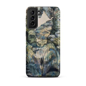 Trees in Bird Garden Iver Heath - Paul Nash Phone Case Samsung Galaxy S21 Plus / Matte Phone Case Detailed Painterly Landscape Design Muted