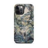 Trees in Bird Garden Iver Heath - Paul Nash Phone Case Iphone 12 Pro Max / Matte Phone Case Detailed Painterly Landscape Design Muted Blues