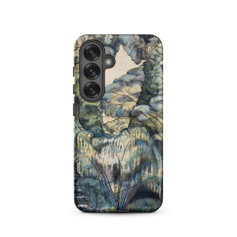 Trees in Bird Garden Iver Heath - Paul Nash Phone Case Samsung Galaxy S25 / Matte Phone Case Detailed Painterly Landscape Design Muted