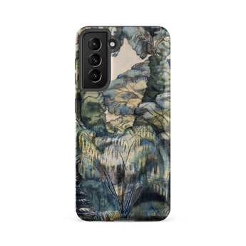 Trees in Bird Garden Iver Heath - Paul Nash Phone Case Samsung Galaxy S21 Fe / Matte Phone Case Detailed Painterly Landscape Layered Greens