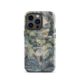 Trees in Bird Garden Iver Heath - Paul Nash Phone Case Iphone 13 Pro / Gloss Rugged Phone Case Detailed Muted-toned Landscape Design