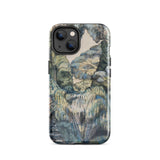 Trees in Bird Garden Iver Heath - Paul Nash Phone Case Iphone 14 / Gloss Rugged Phone Case Detailed Painterly Landscape Design Muted Nash’s