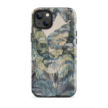 Trees in Bird Garden Iver Heath - Paul Nash Phone Case Iphone 14 Plus / Gloss Sleek Phone Case Detailed Vintage-style Landscape