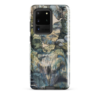 Trees in Bird Garden Iver Heath - Paul Nash Phone Case Mobile Cases Phone Case Detailed Painterly Landscape Design Muted Greens Nash’s