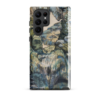 Trees in Bird Garden Iver Heath - Paul Nash Phone Case Mobile Cases Phone Case Detailed Impressionistic Landscape Painting Layered Greens