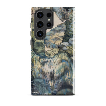 Trees in Bird Garden Iver Heath - Paul Nash Phone Case Mobile Cases Sleek Phone Case Detailed Impressionistic Landscape Painting Muted