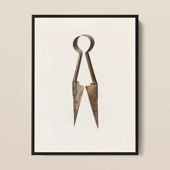 Trimming Shears - Harold Ballerd Farmhouse Art Print / Canvas, 12x16’’ / 31x41cm / Black Frame, Posters Prints & Visual Artwork, Toby Leon