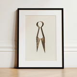 Trimming Shears - Harold Ballerd Farmhouse Art Print / Canvas, 12x16’’ / 31x41cm / Black Frame / Matboard, Posters Prints & Visual Artwork,