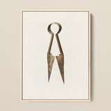 Trimming Shears - Harold Ballerd Farmhouse Art Print / Canvas, 12x16’’ / 31x41cm / Natural Frame, Posters Prints & Visual Artwork, Toby Leon
