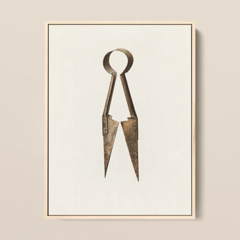 Trimming Shears - Harold Ballerd Farmhouse Art Print / Canvas, 12x16’’ / 31x41cm / Natural Frame, Posters Prints & Visual Artwork, Toby Leon