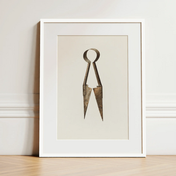 Trimming Shears - Harold Ballerd Farmhouse Art Print / Canvas, 12x16’’ / 31x41cm / White Frame / Matboard, Posters Prints & Visual Artwork,