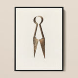Trimming Shears - Harold Ballerd Farmhouse Art Print / Canvas Antique Bronze-colored Metal Rustic Weathered Finish Classic, Agrarian