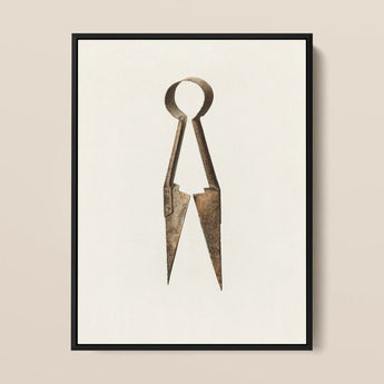 Trimming Shears - Harold Ballerd Farmhouse Art Print / Canvas Antique Bronze-colored Metal Rustic Weathered Finish Classic, Agrarian