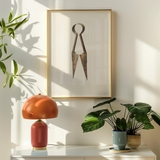 Trimming Shears - Harold Ballerd Farmhouse Art Print, Framed Artwork Antique Pair Scissors Shears