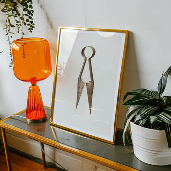 Trimming Shears - Harold Ballerd Farmhouse Art Print, Framed Artwork Pair Scissors Shears