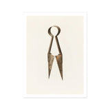 Trimming Shears - Harold Ballerd Farmhouse Art Print, Rustic Metal Scissors Shears Simple Spring-style Handle