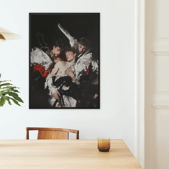 Trinity - Unholy Gay Angels Framed Canvas, Framed Classical Painting