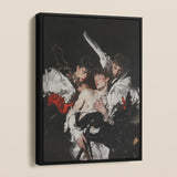 Trinity - Unholy Gay Angels Framed Canvas, Framed Oil Painting Dramatic Biblical Mythological Scene Multiple
