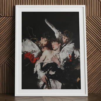 Trinity - Unholy Gay Saints Art Print, 24x32’’ / 61x81cm / White Frame / 2’’ Matboard, Posters Prints & Visual Artwork, Toby Leon