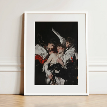 Trinity - Unholy Gay Saints Art Print / Canvas, 12x16’’ / 31x41cm / White Frame / Matboard, Posters Prints & Visual Artwork, Toby Leon