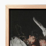 Framed Canvas Print Dark Moody Painting Two Figures Unholy Gay Saints, Art, Stitching
