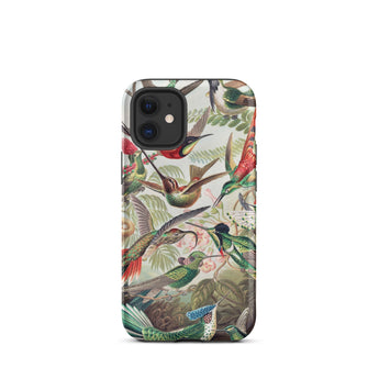Trochilidae - Ernst Haeckel Hummingbird Iphone Case, 12 Mini / Matte, Hummingbird-patterned Phone Case