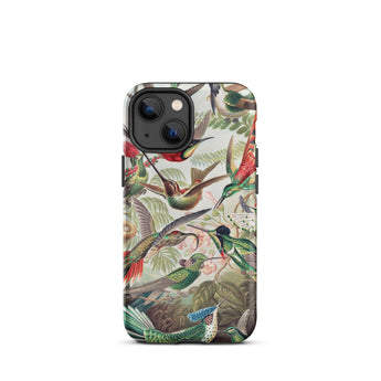 Trochilidae - Ernst Haeckel Hummingbird Iphone Case, 13 Mini / Matte, Hummingbird-patterned Phone Case