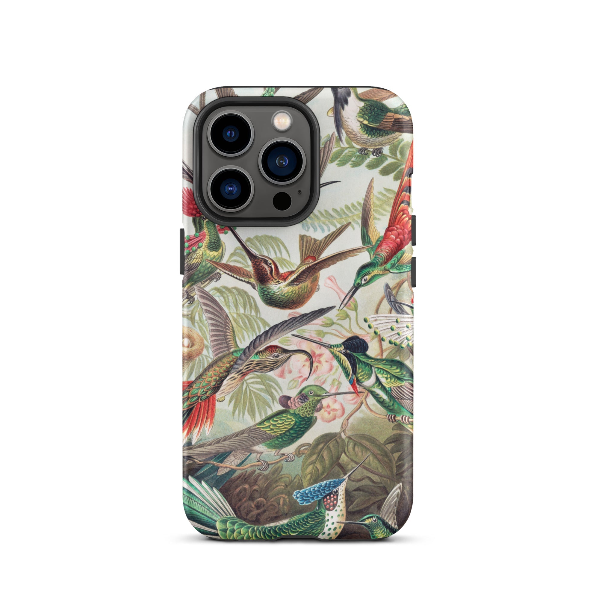 Trochilidae - Ernst Haeckel Hummingbird Iphone Case, 13 Pro / Matte, Hummingbird-patterned Phone Case