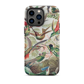 Trochilidae - Ernst Haeckel Hummingbird Iphone Case, 14 Pro Max / Matte, Hummingbird-patterned Phone Case
