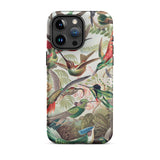 Trochilidae - Ernst Haeckel Hummingbird Iphone Case, 15 Pro Max / Matte, Hummingbird-patterned Phone Case