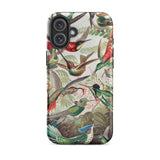 Trochilidae - Ernst Haeckel Hummingbird Iphone Case, 16 Plus / Matte, Hummingbird-patterned Phone Case