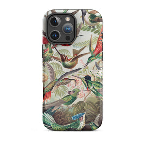 Trochilidae - Ernst Haeckel Hummingbird Iphone Case, 16 Pro Max / Matte, Hummingbird-patterned Phone Case