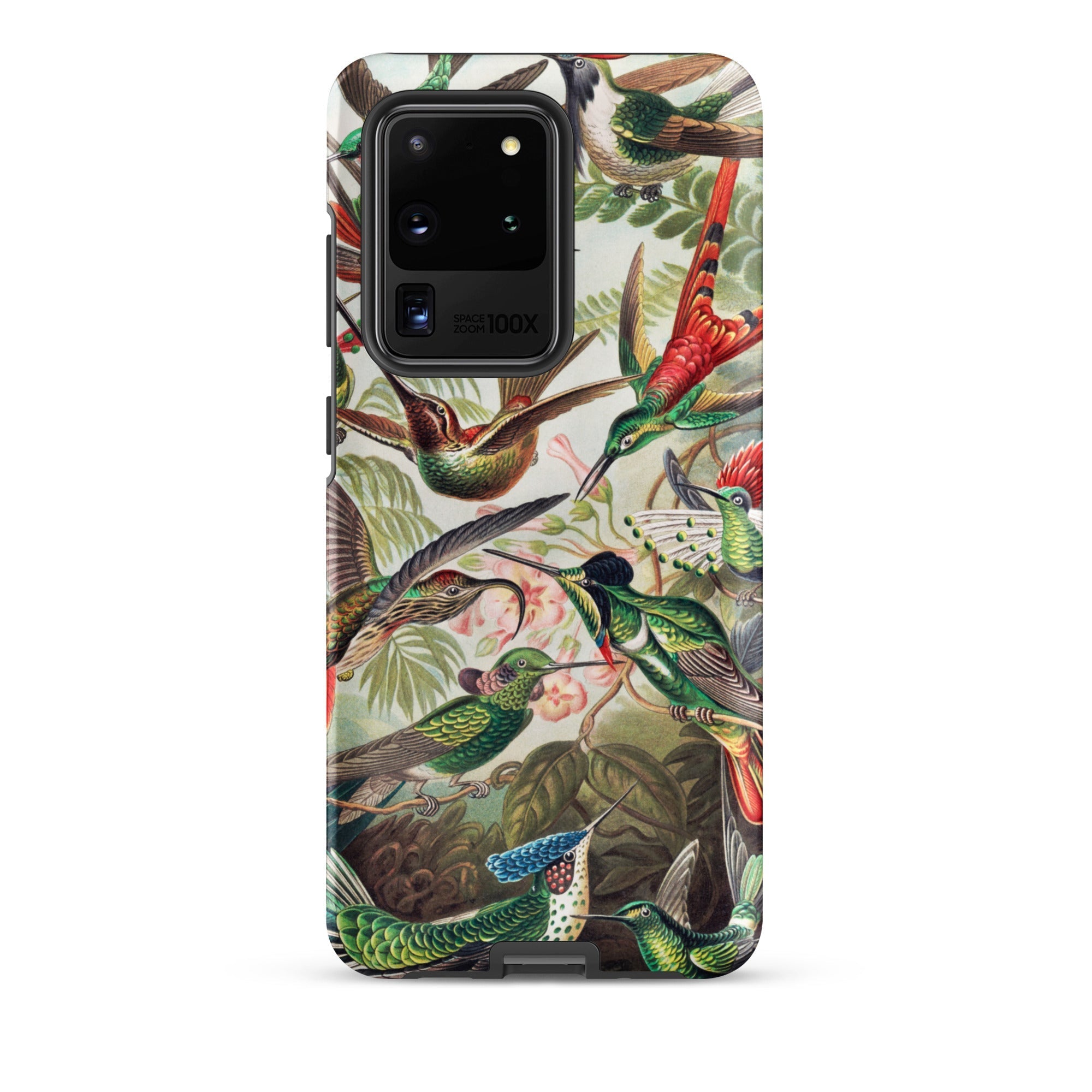 Trochilidae Ernst Haeckel Hummingbird Samsung Case, Galaxy S20 Ultra / Matte, Smartphone Case Vibrant Pattern Hummingbirds Among Foliage