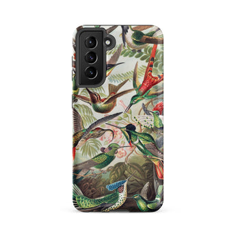 Trochilidae - Ernst Haeckel Hummingbird Samsung Case, Galaxy S21 Fe / Matte, Smartphone Case Colorful Vintage-style Illustration