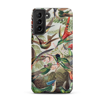 Trochilidae - Ernst Haeckel Hummingbird Samsung Case, Galaxy S21 Plus / Matte, Phone Case Vibrant Detailed Illustration Hummingbirds Natural