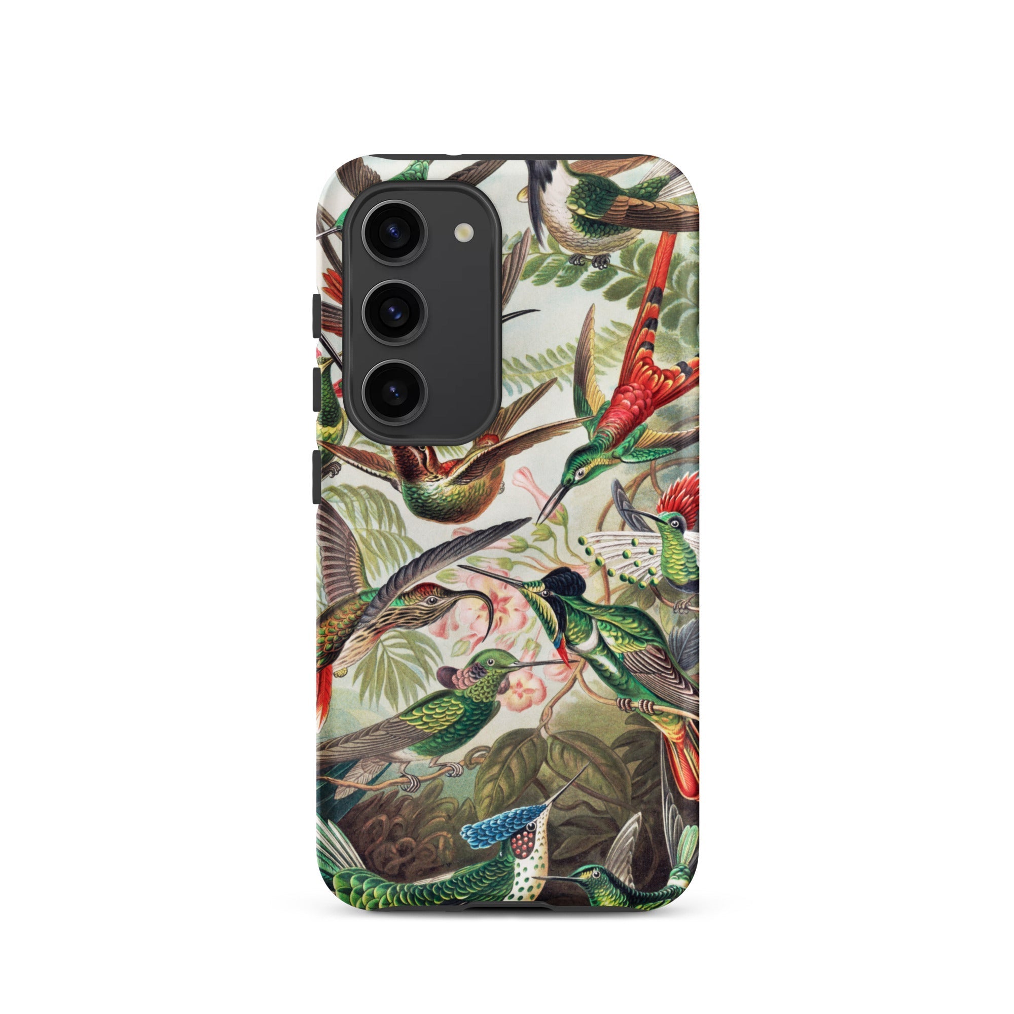 Trochilidae Ernst Haeckel Hummingbird Samsung Case, Galaxy S23 / Matte, Smartphone Case Vibrant Detailed Illustration Multiple Hummingbirds