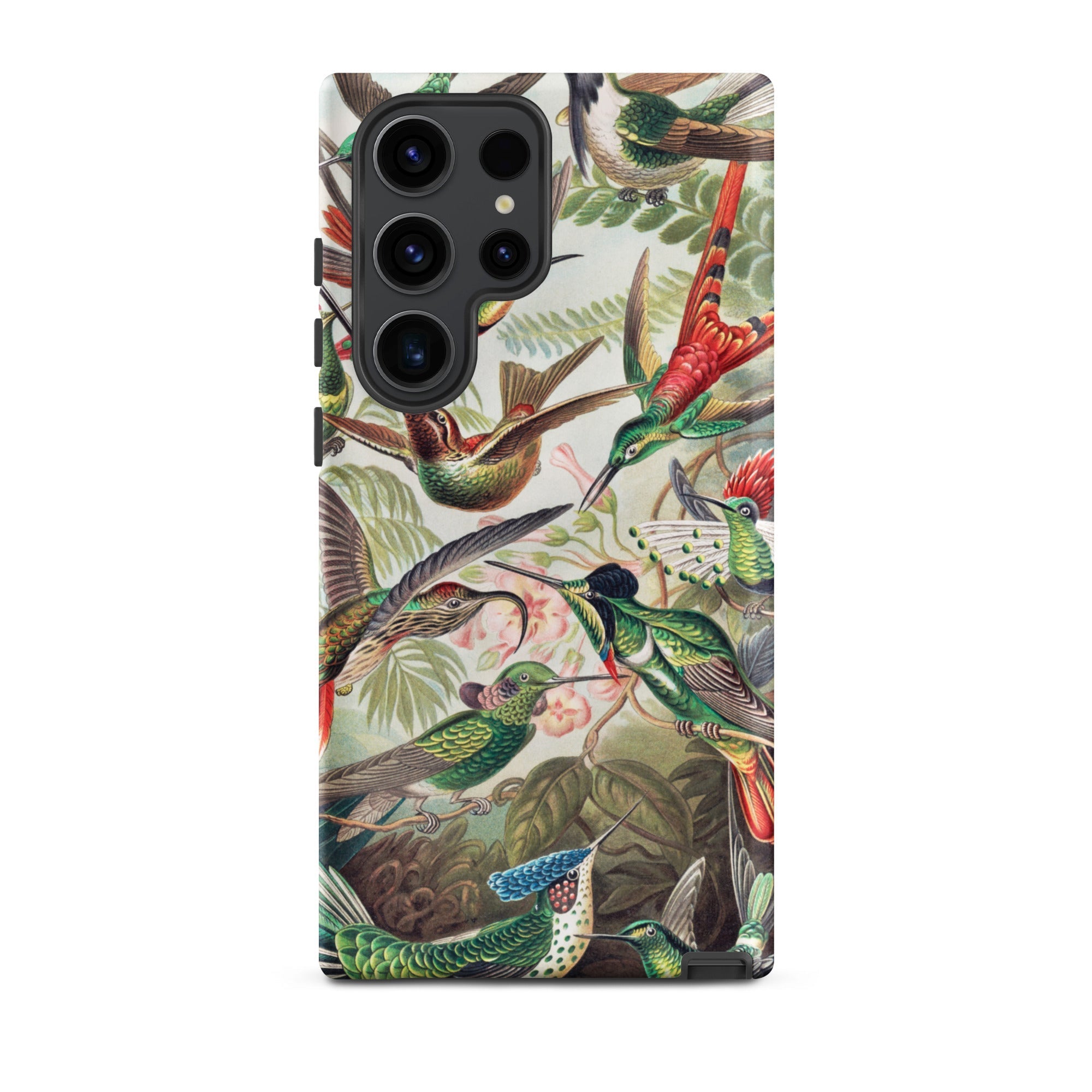 Trochilidae Ernst Haeckel Hummingbird Samsung Case, Galaxy S23 Ultra / Matte, Phone Case Detailed Illustration Colorful Hummingbirds Among