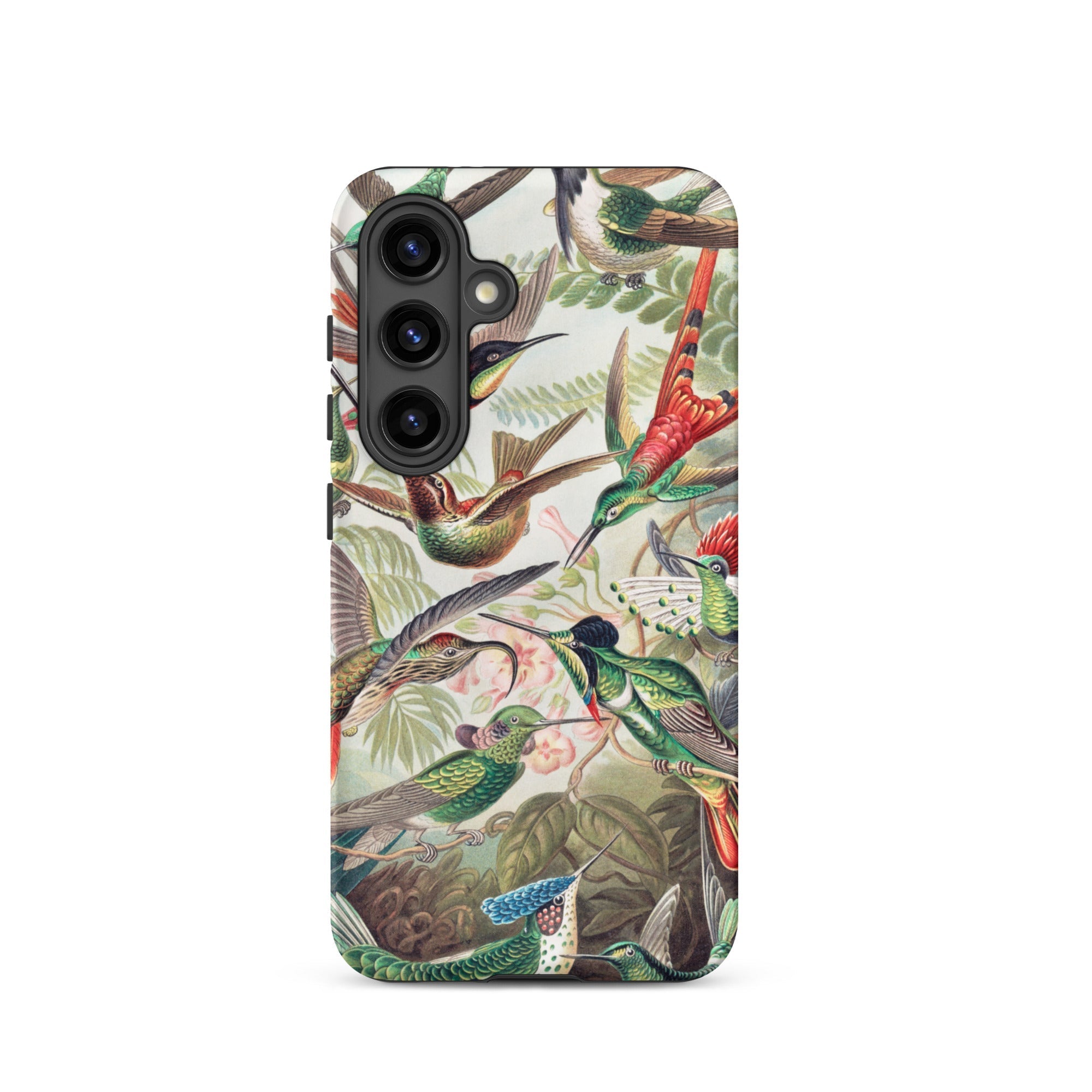 Trochilidae Ernst Haeckel Hummingbird Samsung Case, Galaxy S24 / Matte, Smartphone Case Adorned Vibrant Intricate Illustration Multiple