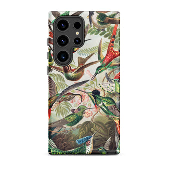 Trochilidae - Ernst Haeckel Hummingbird Samsung Case, Galaxy S24 Ultra / Matte, Smartphone Case Colorful Hummingbird Botanical Pattern