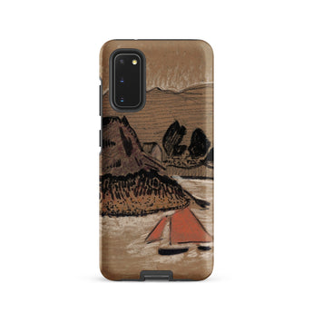 Trois Bateaux Sur Le Trieux - Paul Serusier Phone Case Samsung Galaxy S20 / Matte Rugged Brown Phone Case Stylized Landscape Painting Black