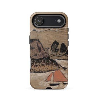 Trois Bateaux Sur Le Trieux - Paul Serusier Phone Case Iphone 17 Air / Matte Rugged Tan-colored Phone Case Stylized Landscape Illustration