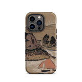 Trois Bateaux Sur Le Trieux - Paul Serusier Phone Case Iphone 14 Pro / Matte Tan Protective Phone Case Stylized Landscape Illustration