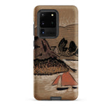 Trois Bateaux Sur Le Trieux - Paul Serusier Phone Case Samsung Galaxy S20 Ultra / Matte Tan Phone Case Rustic Hand-painted Landscape Brown