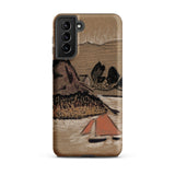 Trois Bateaux Sur Le Trieux - Paul Serusier Phone Case Samsung Galaxy S21 Plus / Matte Tan Phone Case Stylized Landscape Painting Brown