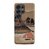 Trois Bateaux Sur Le Trieux - Paul Serusier Phone Case Samsung Galaxy S25 Ultra / Matte Tan Phone Case Textured Impressionistic Painting