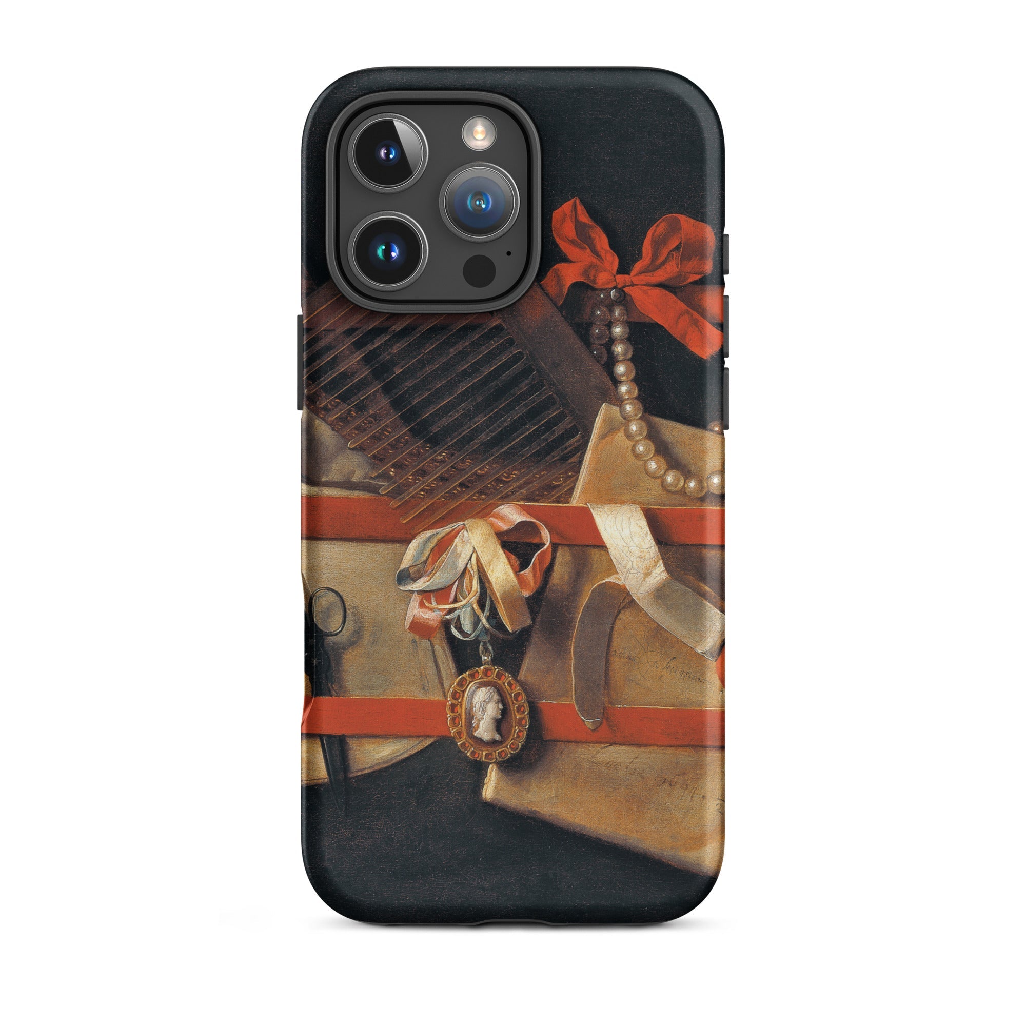 Tromp-l’oeil Still-life - Hoogstraeten Iphone Case, 16 Pro Max / Matte, Black Iphone Case Vintage Painting