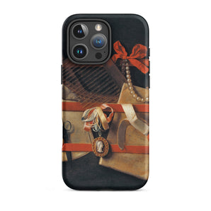 Tromp-l’oeil Still-life - Hoogstraeten Iphone Case, 16 Pro Max / Matte, Black Iphone Case Vintage Painting